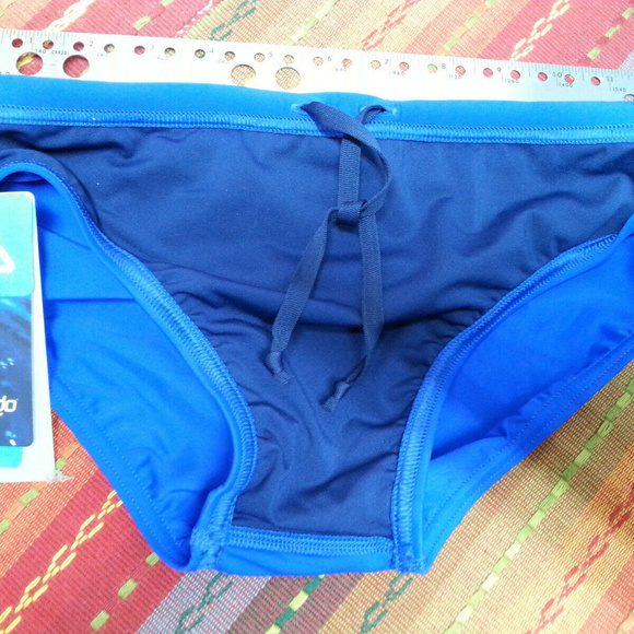 Speedo Men's Sapphire Blue 4" Swimsuit Bikini NEW - Picture 3 of 6